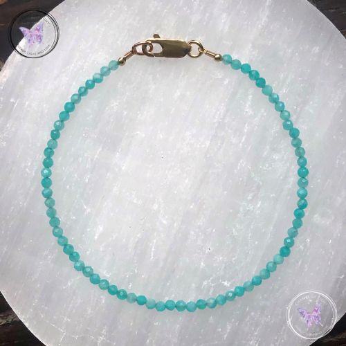 Amazonite Micro Faceted Beaded Bracelet